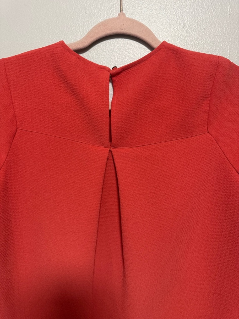Madewell Bright Red Blouse With Pleated Back - Picture 4 of 9